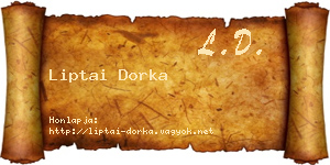 Liptai Dorka névjegykártya